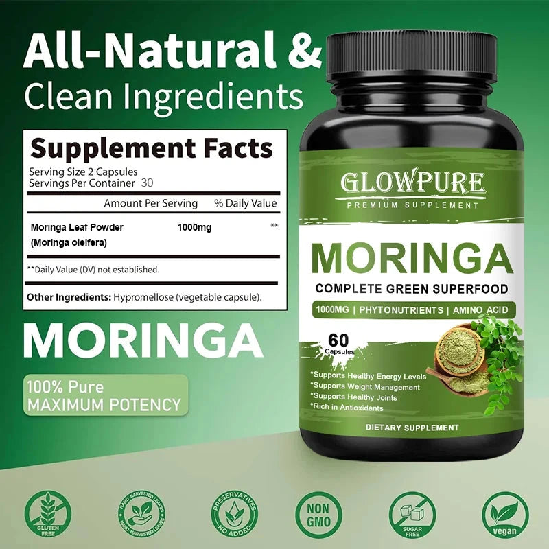 Pure Moringa Leaf Capsules